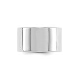 14k White Gold Flat, Lightweight wedding band ring alternate angle