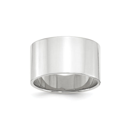 10k White Gold Flat, Lightweight wedding band ring