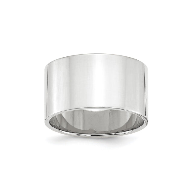 10k White Gold Flat, Lightweight wedding band ring