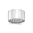 14k White Gold Flat, Lightweight wedding band ring