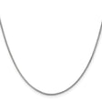 14K White Gold 0.9 mm Franco Chain Necklace, Polished