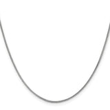 14K White Gold 0.9 mm Franco Chain Necklace, Polished