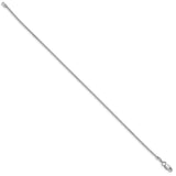 14K White Gold 0.9 mm Franco Chain Bracelet, Polished