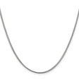 14K White Gold 1 mm Franco Chain Necklace, Polished