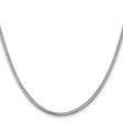 14K White Gold 2 mm Franco Chain Necklace, Polished