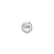 14k White Gold Stud Earrings with Lab Grown Round Diamond Solitaire, Four Prong Setting