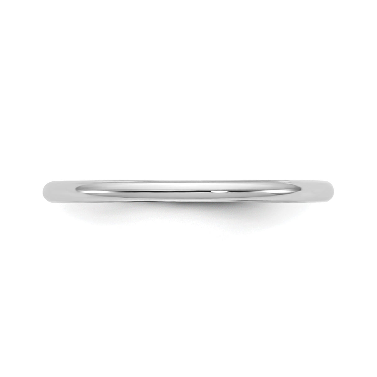 10k White Gold Domed wedding band ring detail view