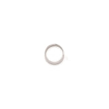 10k White Gold Domed wedding band ring detail view