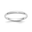 10k White Gold Domed wedding band ring
