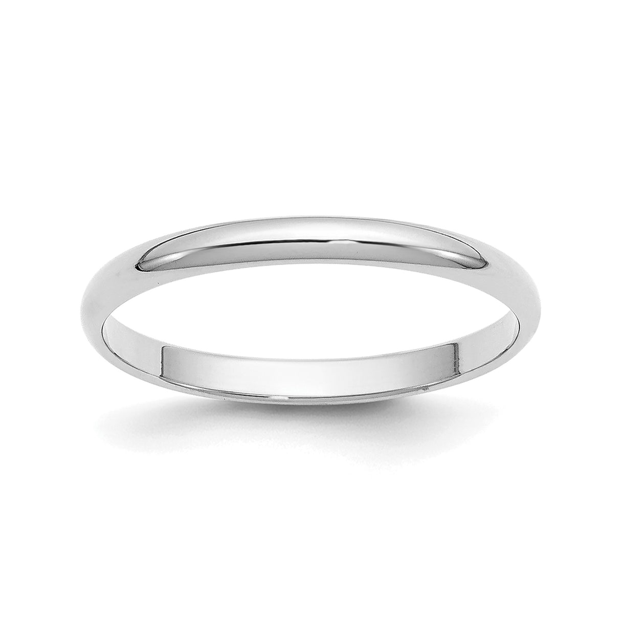 10k White Gold Domed wedding band ring
