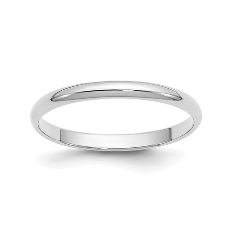10k White Gold Domed wedding band ring