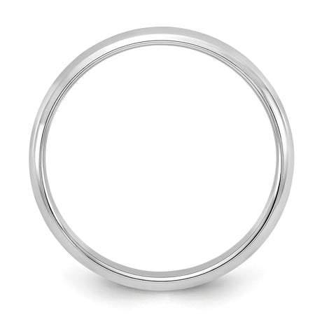 10k White Gold Domed wedding band ring alternate angle