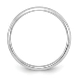 14k White Gold Domed wedding band ring alternate angle