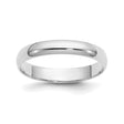 14k White Gold Domed wedding band ring