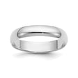 14k White Gold Domed wedding band ring