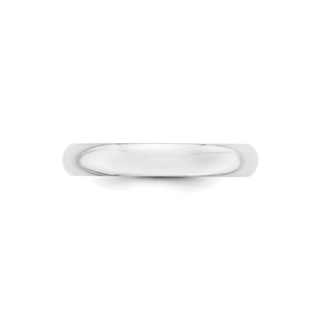 10k White Gold Domed wedding band ring alternate angle