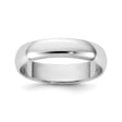 14k White Gold Domed wedding band ring