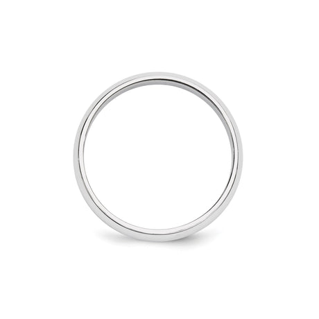 10k White Gold Domed wedding band ring alternate angle
