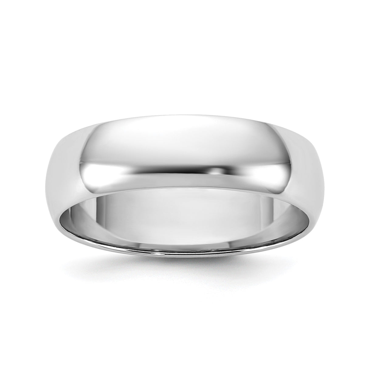 10k White Gold Domed wedding band ring