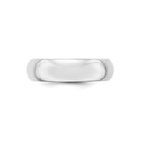 10k White Gold Domed wedding band ring alternate angle