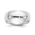 10k White Gold Domed wedding band ring