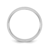 10k White Gold Domed wedding band ring alternate angle