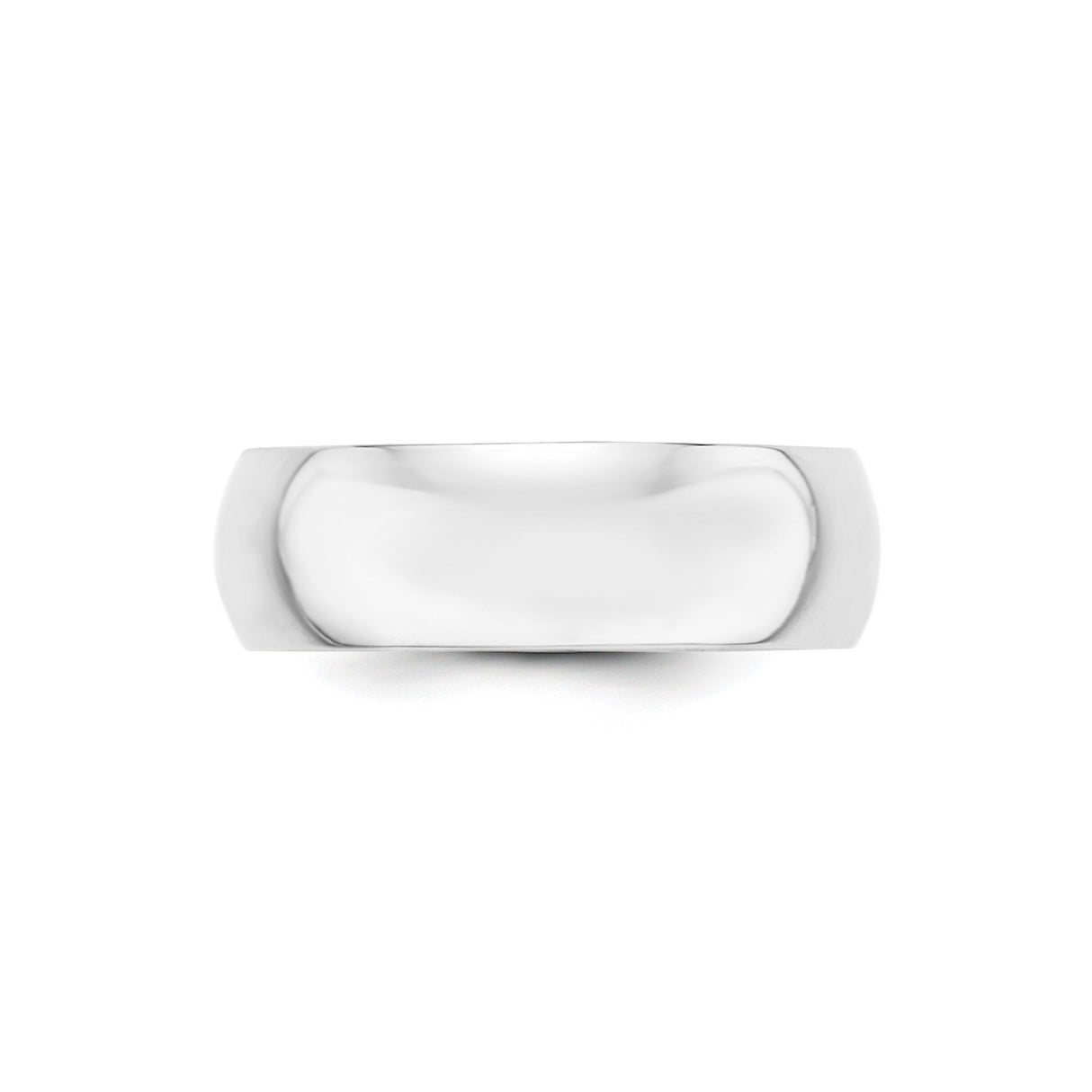 10k White Gold Domed wedding band ring alternate angle