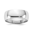 10k White Gold Domed wedding band ring