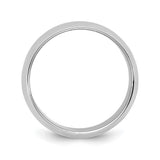 10k White Gold Domed wedding band ring alternate angle