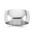 14k White Gold Domed wedding band ring