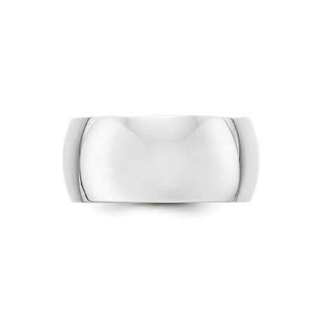 10k White Gold Domed wedding band ring alternate angle