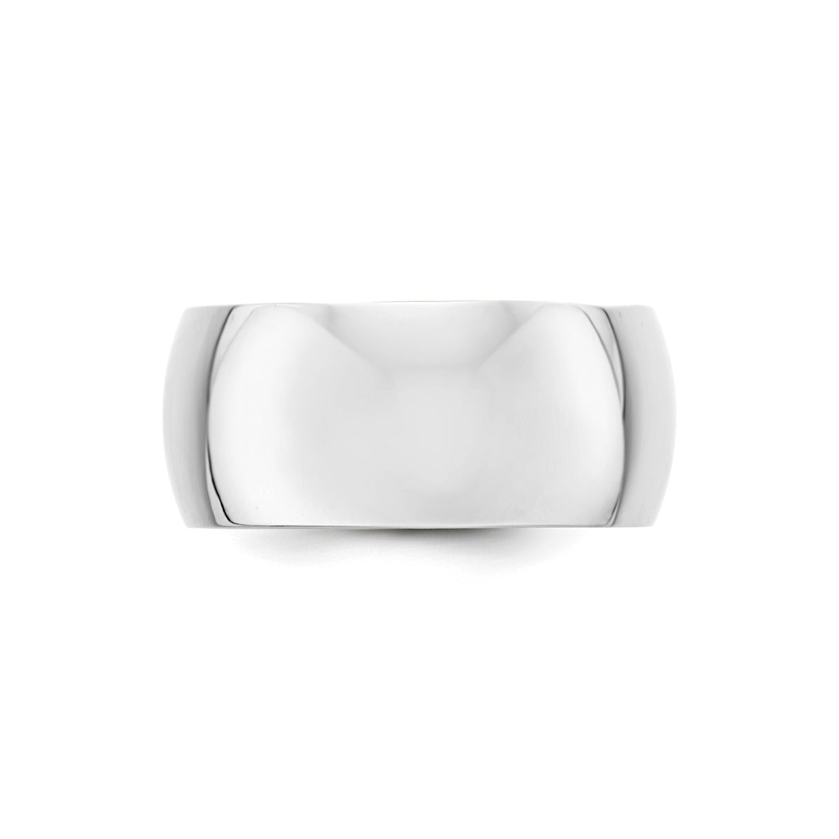 14k White Gold Domed wedding band ring alternate angle