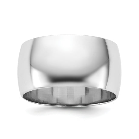 10k White Gold Domed wedding band ring
