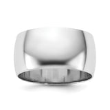 14k White Gold Domed wedding band ring