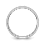 10k White Gold Domed wedding band ring alternate angle