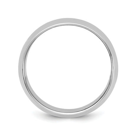 10k White Gold Domed wedding band ring alternate angle