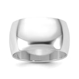 14k White Gold Domed wedding band ring