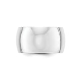 10k White Gold Domed wedding band ring alternate angle