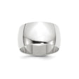 10k White Gold Domed wedding band ring