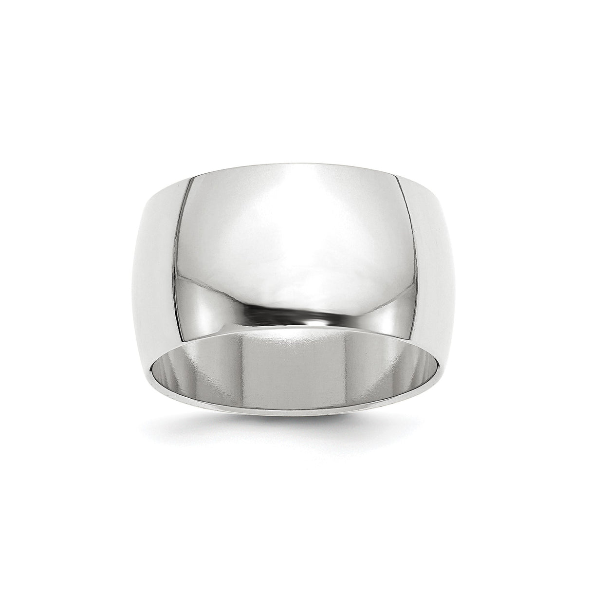 10k White Gold Domed wedding band ring