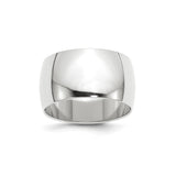 10k White Gold Domed wedding band ring