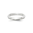 14k White Gold Domed wedding band ring