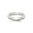 10k White Gold Domed wedding band ring