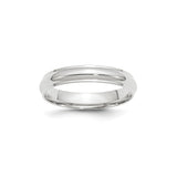 10k White Gold Domed wedding band ring