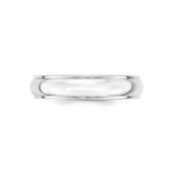 10k White Gold Domed wedding band ring alternate angle