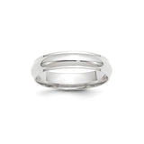 10k White Gold Domed wedding band ring