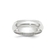 10k White Gold Domed wedding band ring