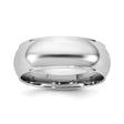 10k White Gold Domed wedding band ring