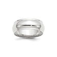 10k White Gold Domed wedding band ring