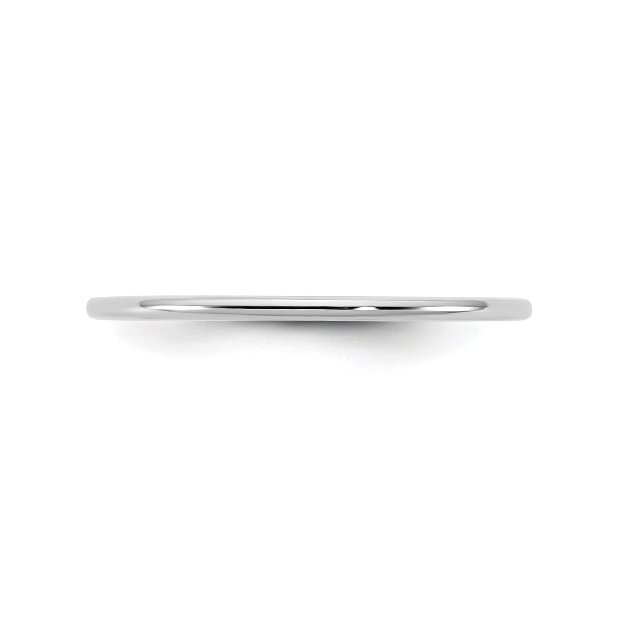 14k White Gold Domed, Lightweight wedding band ring detail view